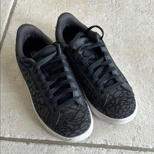 Adidas cloud foam animal print sneakers